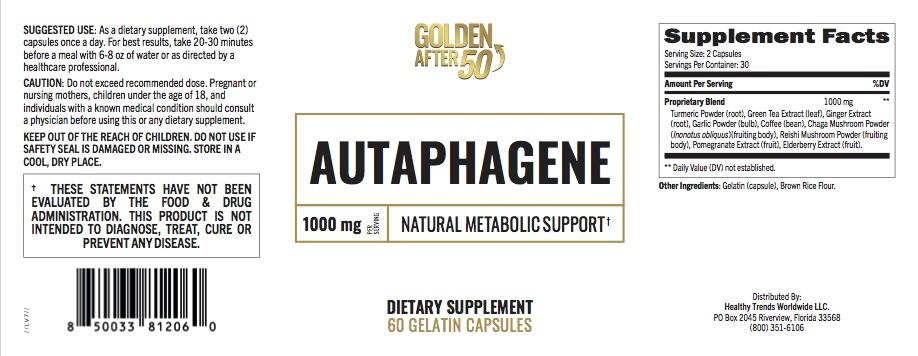 Autaphagene Ingredients Label