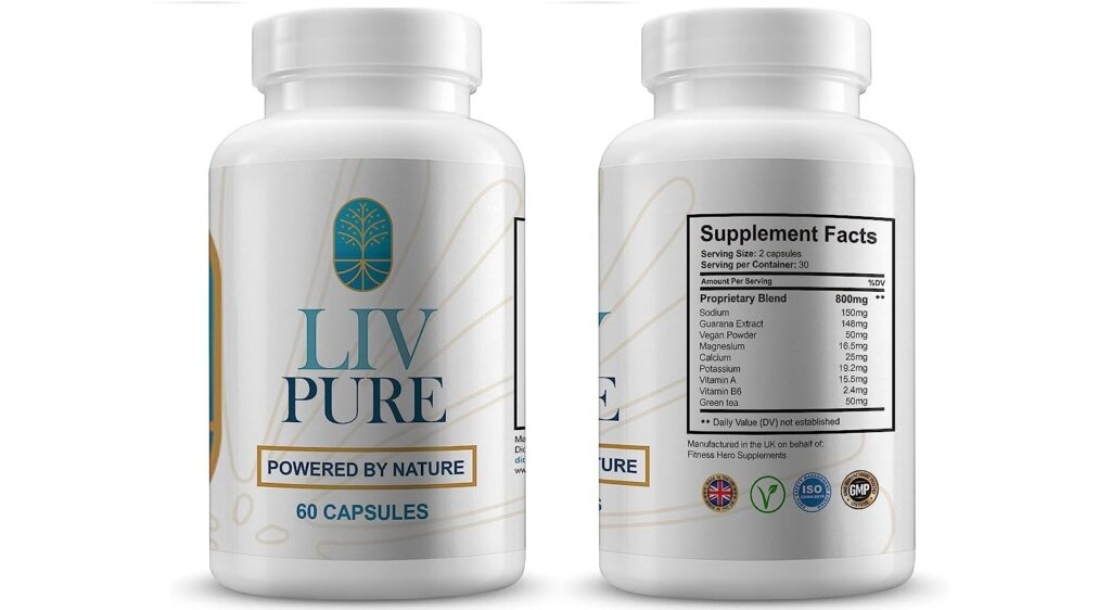 Liv Pure Supplement Ingredients Label